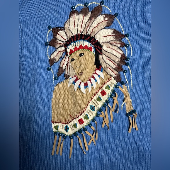 Storybook Knits Western Sweater Jacket Small/Medium Vintage Rodeo Knit Cardigan - Picture 7 of 8